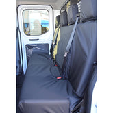 Ford Transit 2014 On Rear Cab Single Bench 4 Passenger Seat Covers - Black